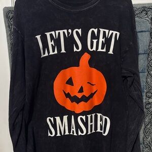 Spirit Black and Orange Halloween Long Sleeve Tee